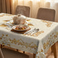 🌸 LIMITED TIME 50% OFF! 🍽️ Waterproof Gold Rose Tablecloth – Embossed Effect, Stain-Resistant & Elegant for Dining ✨