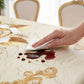🌸 LIMITED TIME 50% OFF! 🍽️ Waterproof Gold Rose Tablecloth – Embossed Effect, Stain-Resistant & Elegant for Dining ✨