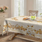🌸 LIMITED TIME 50% OFF! 🍽️ Waterproof Gold Rose Tablecloth – Embossed Effect, Stain-Resistant & Elegant for Dining ✨