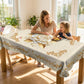 🌸 LIMITED TIME 50% OFF! 🍽️ Waterproof Gold Rose Tablecloth – Embossed Effect, Stain-Resistant & Elegant for Dining ✨