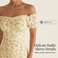 🎉 LIMITED TIME 50% OFF! 👗 Women's Off-Shoulder Floral Dress – Chic High-Slit Silhouette & Premium Breathable Fabric 🌸