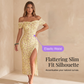 🎉 LIMITED TIME 50% OFF! 👗 Women's Off-Shoulder Floral Dress – Chic High-Slit Silhouette & Premium Breathable Fabric 🌸