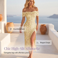 🎉 LIMITED TIME 50% OFF! 👗 Women's Off-Shoulder Floral Dress – Chic High-Slit Silhouette & Premium Breathable Fabric 🌸