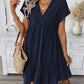 🌸 LIMITED TIME 50% OFF! 👗 Women's V-Neck Loose-Fit Dress with Ruffle Hem – Flattering V-Neck & Playful Ruffles ✨