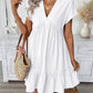 🌸 LIMITED TIME 50% OFF! 👗 Women's V-Neck Loose-Fit Dress with Ruffle Hem – Flattering V-Neck & Playful Ruffles ✨