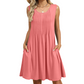 ⏰ LIMITED TIME 50% OFF! 👗✨ Women's Casual Loose Fit Sleeveless Dress – Flowy, Breezy & Figure-Flattering with Side Pockets ☀️🌴