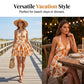👗🌸 LIMITED TIME 50% OFF! ✨ Women's Halter Tie-Neck Printed Mini Dress – Lace-Up Front, Smocked Back & Tiered Ruffle Skirt 💃
