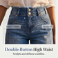 🎉 LIMITED TIME 50% OFF! 👖 Women's Casual Stretch Denim Shorts – High-Waisted Double-Button Design & Unrestricted Movement 💙