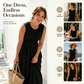 📢 LIMITED TIME 50% OFF! 👗 Women's Sleeveless Round Neck Wrap-Waist Maxi Dress – Flattering Wrap Silhouette & Breezy Summer Style ⏰✨