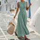 📢 LIMITED TIME 50% OFF! 👗 Women's Sleeveless Round Neck Wrap-Waist Maxi Dress – Flattering Wrap Silhouette & Breezy Summer Style ⏰✨