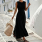 📢 LIMITED TIME 50% OFF! 👗 Women's Sleeveless Round Neck Wrap-Waist Maxi Dress – Flattering Wrap Silhouette & Breezy Summer Style ⏰✨