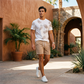 🔥 LIMITED TIME 50% OFF! 🎉 Men's Summer Printed 2-Piece Set – Tropical Palm Pattern & Breathable Fabric Blend 🌴