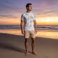 🔥 LIMITED TIME 50% OFF! 🎉 Men's Summer Printed 2-Piece Set – Tropical Palm Pattern & Breathable Fabric Blend 🌴