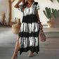 🏖️🌸 LIMITED TIME 50% OFF! 💃 Women's Casual V-Neck Gradient Dress – Dreamy Color Blend & Knee-High Side Slits ✨