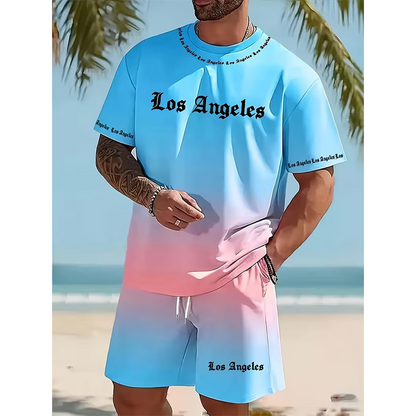 🌊 LIMITED TIME 50% OFF! 🔥 Men's Summer Casual Printed 2-Piece Set – 82K+ Sold! Eye-Catching Gradient Design & Premium Comfort Fabric 🎯