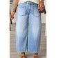👖 LIMITED TIME 50% OFF! ✨ Women's Wide-Leg Jeans with Patch Pockets – Relaxed Fit, Vintage Wash & Elastic Waistband 💙