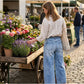👖 LIMITED TIME 50% OFF! ✨ Women's Wide-Leg Jeans with Patch Pockets – Relaxed Fit, Vintage Wash & Elastic Waistband 💙