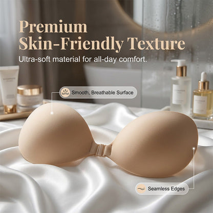🎉 LIMITED TIME 50% OFF! 💕 Invisible Silicone Adhesive Bra – Premium Skin-Friendly Texture & Instant Cleavage Enhancement ✨