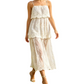 🎉 LIMITED TIME 50% OFF! 👗 Women Elegant White Lace Spaghetti Strap Maxi Dress – Intricate Floral Lace & Flattering Tiered Silhouette 🌸
