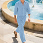 👔 LIMITED TIME 50% OFF! ⏰ Men's Linen Long Sleeve Shirt & Long Pants 2-Piece Set – Breathable & Relaxed – Perfect for Summer, Smart Casual or Travel 🌿💼✨