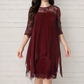 ?? LIMITED TIME 50% OFF! ?? Women's Elegant High-Low Hem Lace Overlay Dress – Stunning Lace Detail & Trendy Silhouette ??