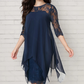 ?? LIMITED TIME 50% OFF! ?? Women's Elegant High-Low Hem Lace Overlay Dress – Stunning Lace Detail & Trendy Silhouette ??