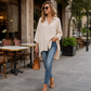 👚 LIMITED TIME 50% OFF! 🔥 Women's Casual Loose Apricot Blouse – Long Sleeve, Button-Down & Classic Collar – Lightweight & Versatile for Everyday or Office 🌸✨👔