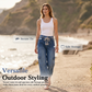 👖 50% DE RÉDUCTION ! 🌿 Pantalon Cargo Large Décontracté pour Femme – Taille Cordons Ajustable, Poches Utilitaires & Coupe Relax – Idéal pour le Quotidien, les Voyages et les Sorties – Bleu, Tailles S à 3XL ✨💙