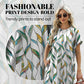 💃 LAST DAY 50% OFF! 🌐 Loose Fit Short Sleeve Dress with Versatile Print Designs – Trendy Prints & Functional Side Pockets 🌸