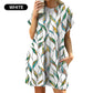 💃 LAST DAY 50% OFF! 🌐 Loose Fit Short Sleeve Dress with Versatile Print Designs – Trendy Prints & Functional Side Pockets 🌸