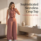 👗 LIMITED TIME 50% OFF! 🌟 Women's Sleeveless Top & Pants 2-Piece Set – Wide-Leg Trousers, 41K+ Sold! ✨