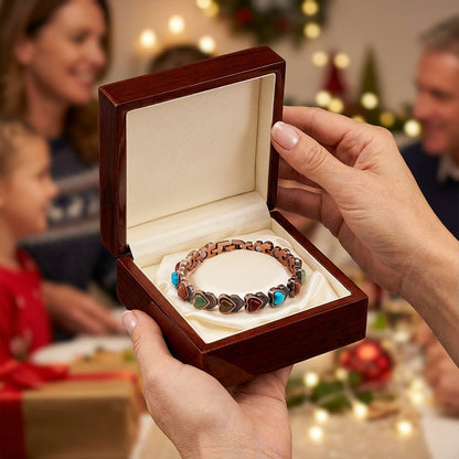 ⏳ TIME-LIMITED SPECIAL! ❤️ Antique Copper Finish Magnetic Stone Bracelet – Vintage Elegance, Inlaid Synthetic Stones & Unisex Design – Timeless Style for Everyone ✨