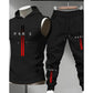 🎉 LIMITED TIME 50% OFF! 💪 Men's Sleeveless Hoodie and Pants Two-Piece Sports Set – Breathable Blended Fabric & Elastic Drawstring Waist 🔥