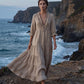 📢 LIMITED TIME 50% OFF! ⏰ Women Ruffle V-Neck Tiered Maxi Dress – Breezy Comfort & Feminine Charm 🌸