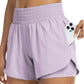 📢 LIMITED TIME 50% OFF! ⏰ Women Athletic Yoga Shorts – Double Layer Gym Shorts with High Waistband & Side Pocket 🏋️‍♀️