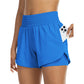 📢 LIMITED TIME 50% OFF! ⏰ Women Athletic Yoga Shorts – Double Layer Gym Shorts with High Waistband & Side Pocket 🏋️‍♀️