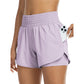 📢 LIMITED TIME 50% OFF! ⏰ Women Athletic Yoga Shorts – Double Layer Gym Shorts with High Waistband & Side Pocket 🏋️‍♀️