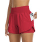 📢 LIMITED TIME 50% OFF! ⏰ Women Athletic Yoga Shorts – Double Layer Gym Shorts with High Waistband & Side Pocket 🏋️‍♀️