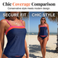 ⏳ LAST DAY 50% OFF! 📢 Women Two-Piece Tankini Color Block Conservative Swimsuit Set 👙