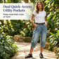 🎉 LIMITED TIME 50% OFF! 👖 Women's Capri Denim Jeans – High Waist Cropped, Pleated Hem & Slim Fit Vintage Style ✨