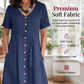 🎉 LIMITED TIME 50% OFF! 💕 Flowy Summer Midi Dress – Classic Button Front, Functional Pockets & Premium Cotton Linen – Versatile for Any Casual Summer Outing 🌸