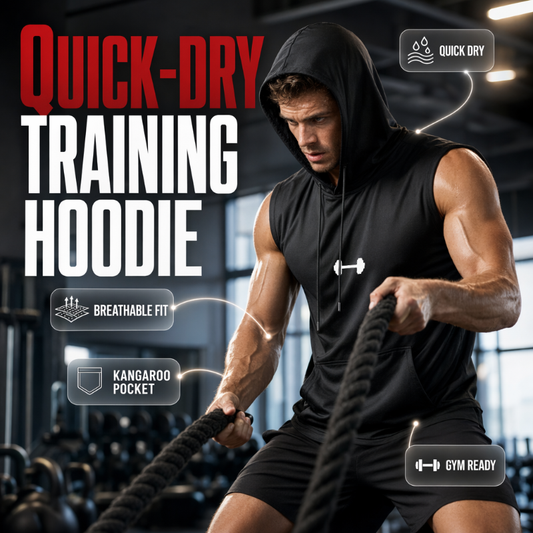 🔥 Pro-Favorite Men's Athletic Sleeveless Hoodie Vest – Polyester – Breathable 🏋️