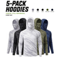 📢 LIMITED TIME 50% OFF! ⏰ Men's 5-Pack UV Protection Hooded Sun Shirts – All-in-One Design & Breathable Milk Silk ☀️