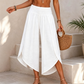 🎉 LIMITED TIME 50% OFF! 🌸 Women Summer Casual Smocked Waist Loose Fit Split Palazzo Pants – Airy Movement & Graceful Drape ☀️