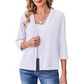 🎉 LIMITED TIME 50% OFF! ✨ Women's 3/4 Sleeve Open Front Cardigan – Light Casual Knit Outerwear & Soft Premium Blend 🤎