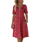 🎉 LIMITED TIME 50% OFF! 🔥 Women's Casual V-Neck Print Dress with Pockets – Floral Design & Functional Side Pockets 🌸