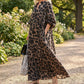 🎉 LIMITED TIME 50% OFF! 💞 Leopard Print Oversized Maxi Shirt Dress – Wild Elegance Meets Comfort, 78K+ Sold! 🐆