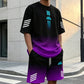 🎉 LIMITED TIME 50% OFF! 👕 Men's Summer T-Shirt & Shorts Two-Piece Set – Gradient Design & Breathable Fabric ☀️