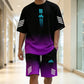 🎉 LIMITED TIME 50% OFF! 👕 Men's Summer T-Shirt & Shorts Two-Piece Set – Gradient Design & Breathable Fabric ☀️