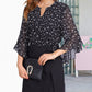 🎉 LIMITED TIME 50% OFF! 👚 Women's 3/4 Sleeve Chiffon Blouse – Elegant V-Neck & Lightweight Business Casual Top 🌸